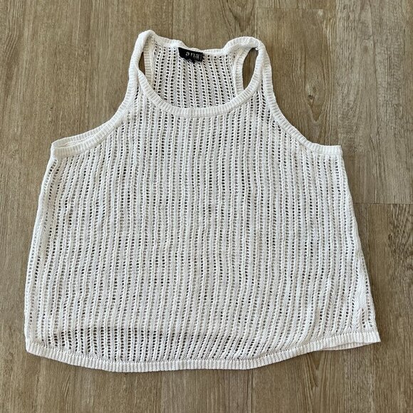 Womens ANA White Crochet Tank Top - PXL - Picture 1 of 4